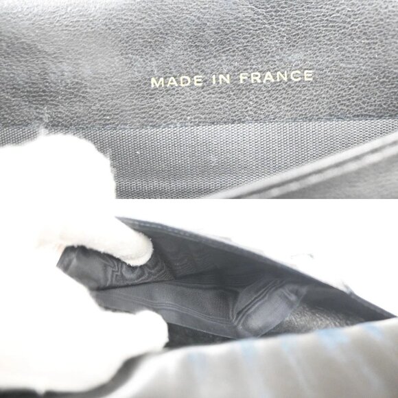 CHANEL CC Bifold Long Wallet Grained Calfskin Leather BK GHW France 35RL721